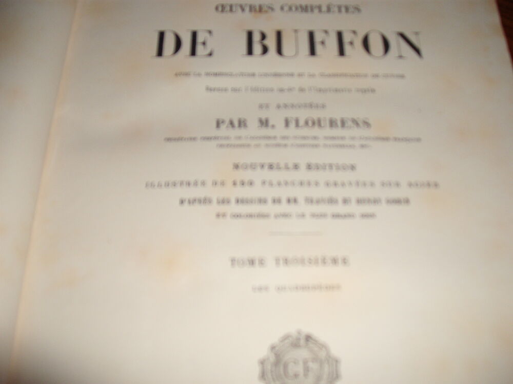 collection compl&egrave;tes de BUFFON Livres et BD
