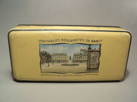 Ancienne Boite Publicitaire Bergamotes de Nancy Lorraine 18 Loches (37)