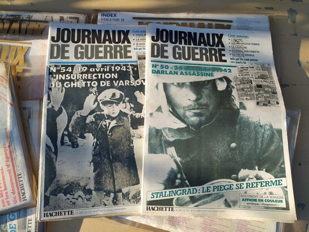 72 Journaux de Guerre 39-45 WW2 en 6 volumes avec Affiches 