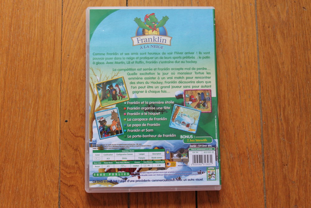 DVD ENFANT FRANKLIN A LA NEIGE DVD et blu-ray