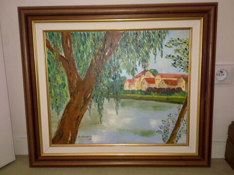 Tableau peinture huile C. Fleurquin 60 Clichy (92)