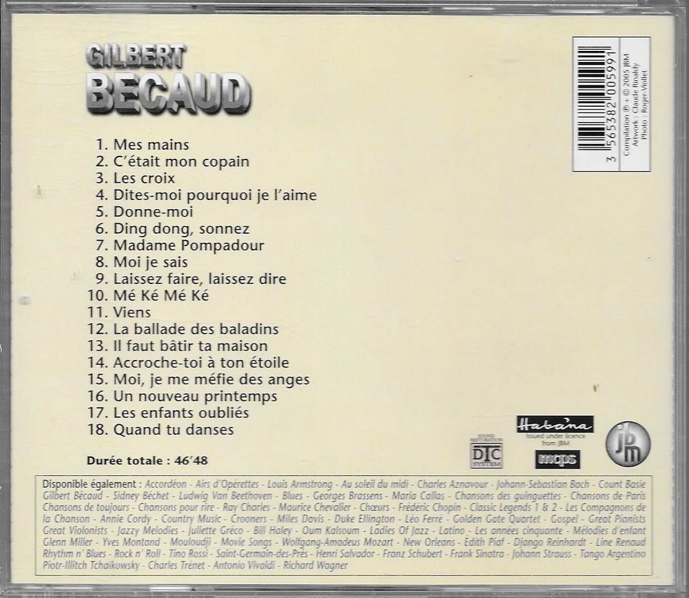 gilbert becaud enregistrement originaux CD et vinyles