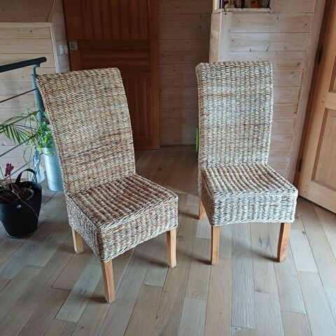 2 chaises paille tresses ALINEA 70 Le Barp (33)