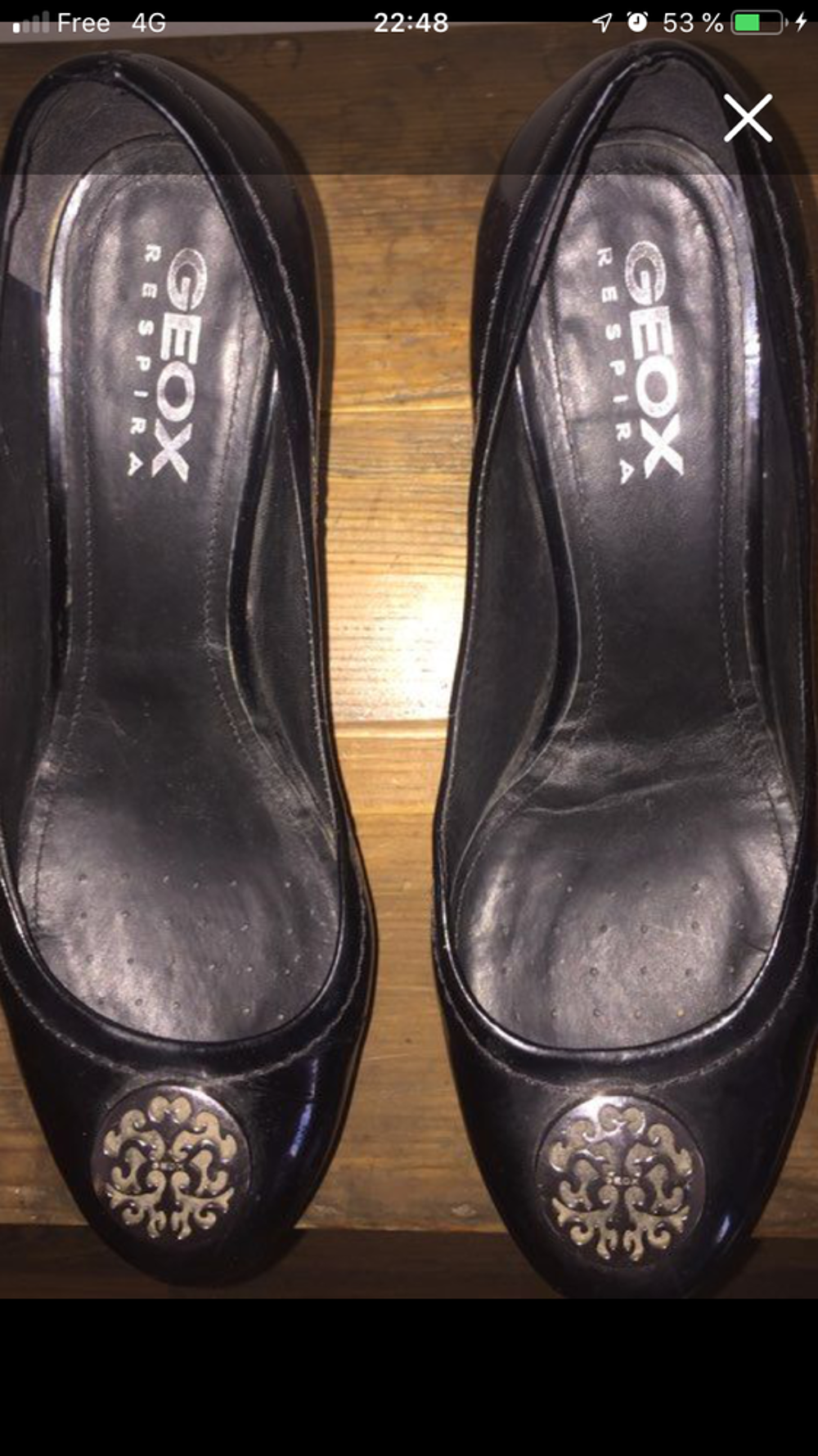 escarpin g&eacute;ox vernis noir P 40 Chaussures