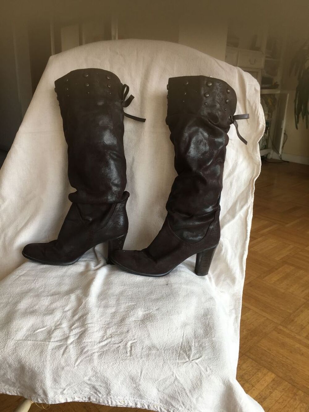 Bottes femme cuir souple brunes 36 Chaussures
