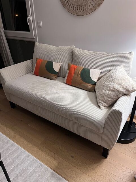 Canapé velours beige 300 Le Barcarès (66)