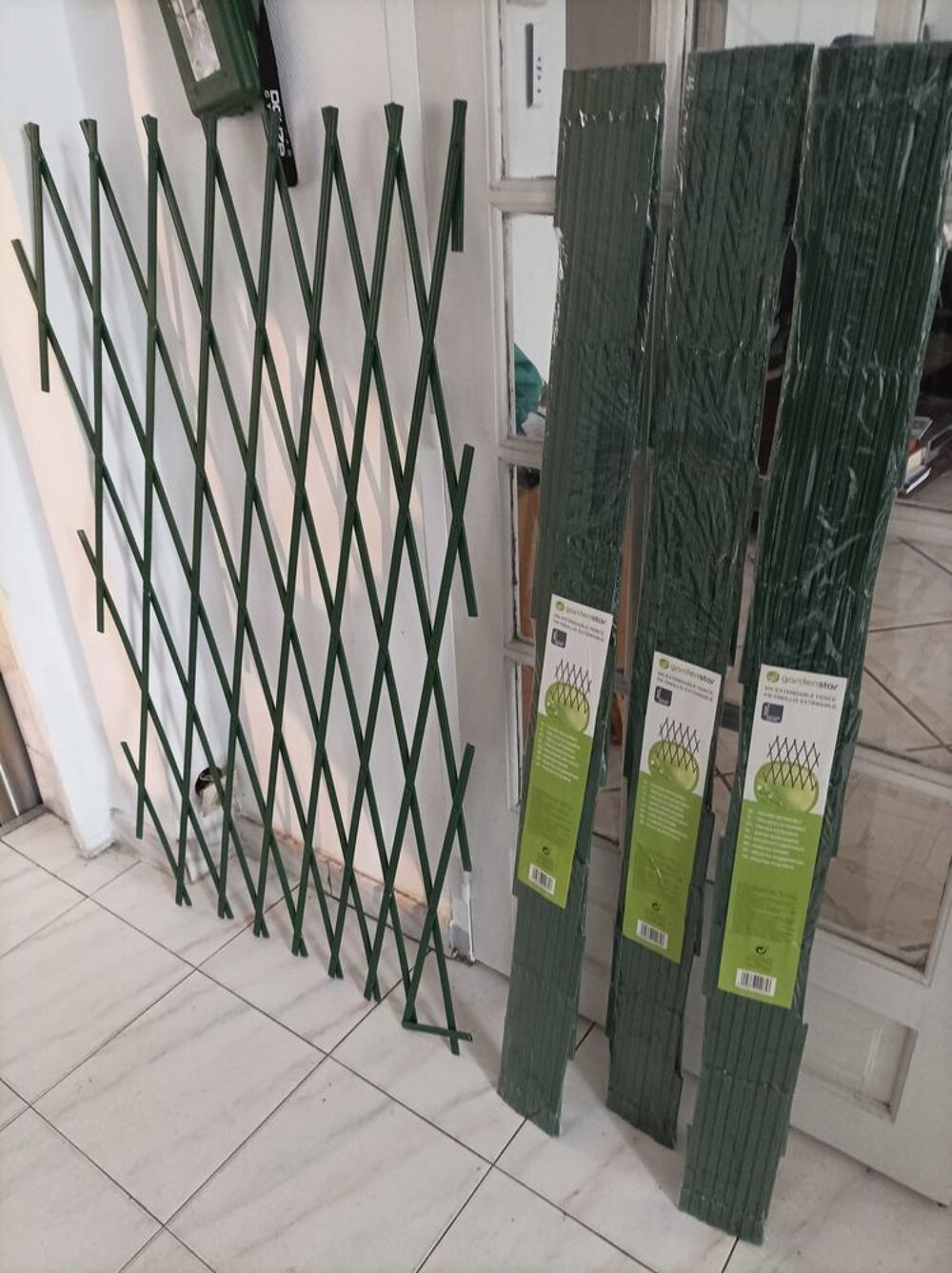 3 Treillis extensible PVC 2m Jardin