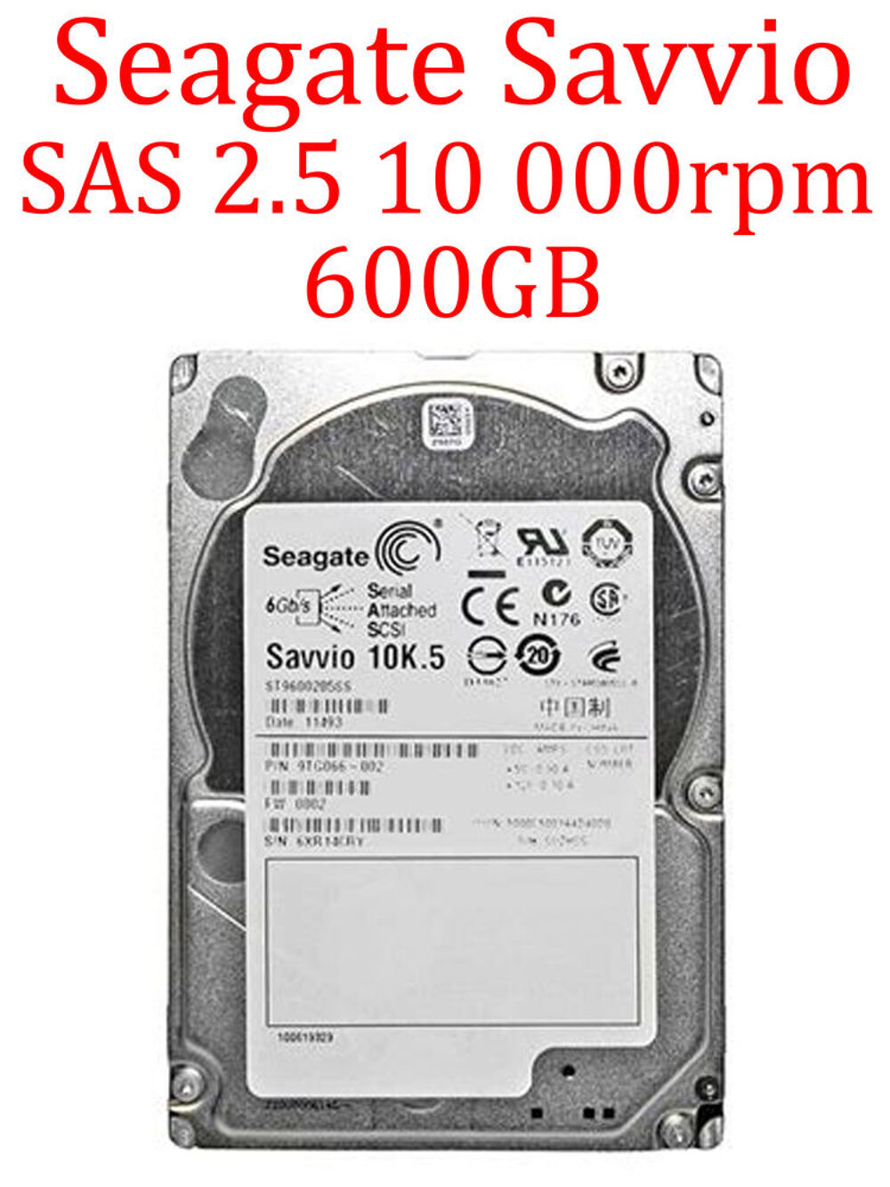 10000RPM 64mb 600GB SAS Seagate Savvio 10K.5 ST9600205SS Ser Matriel informatique