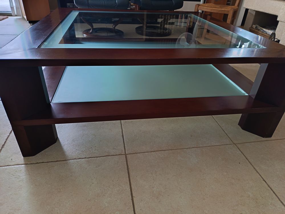 Table basse verre et bois Meubles
