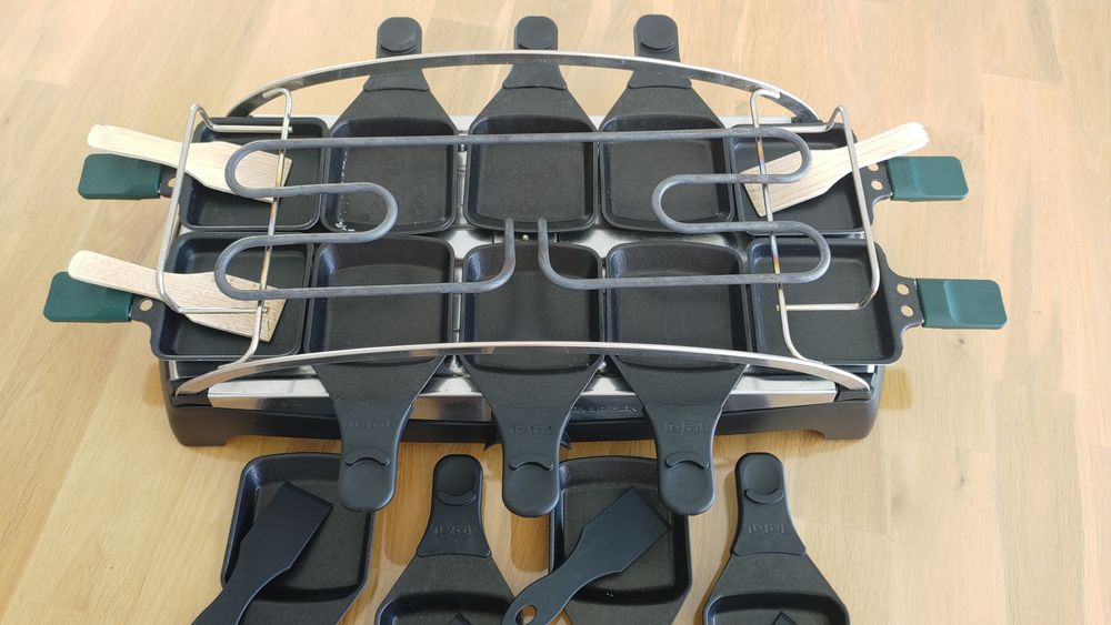 Raclette Pierrade 2-en-1 Tefal Inox &amp; Design Electroménager