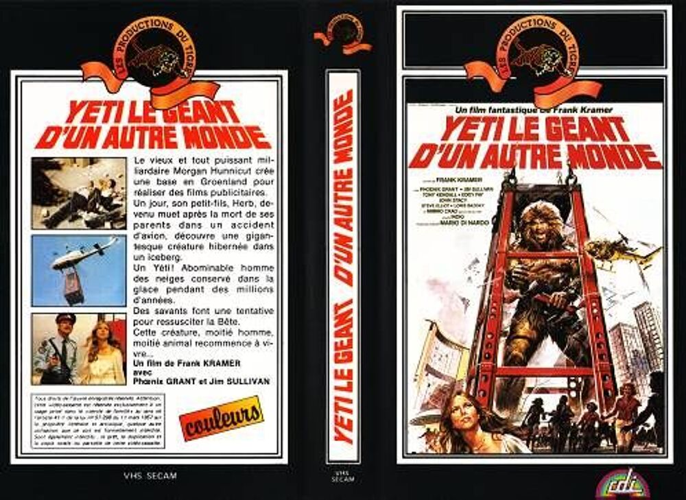 YETI OU LE GEANT D UN AUTRE MONDE (1977) DVD et blu-ray