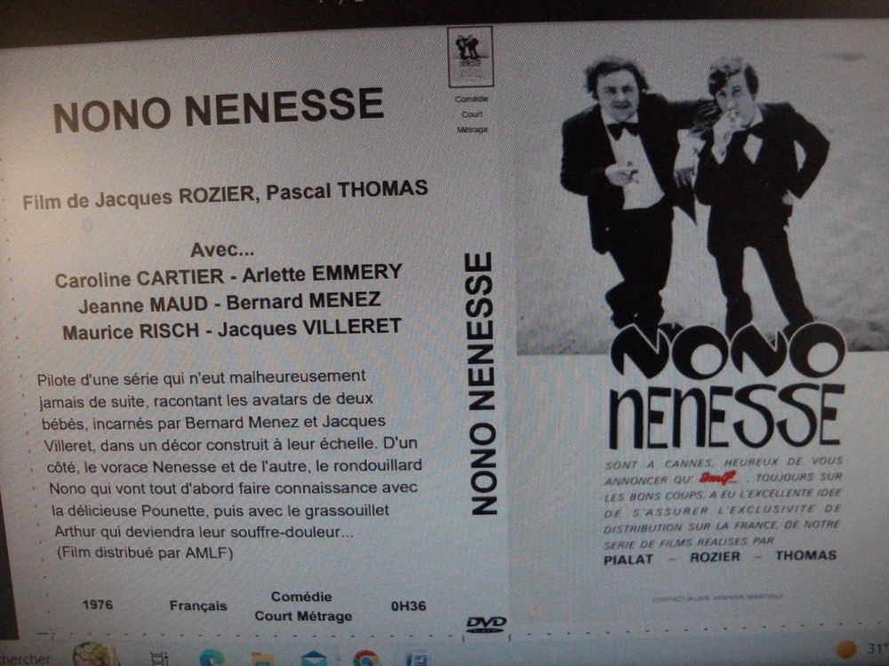 Rare film : " Nono Nenesse " DVD et blu-ray