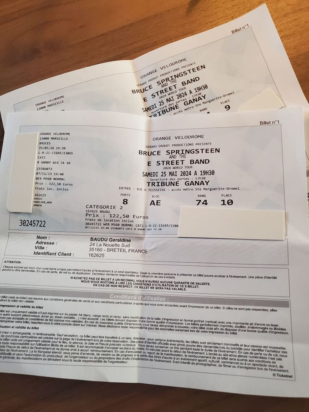 Concert Bruce Springsteen Billetterie
