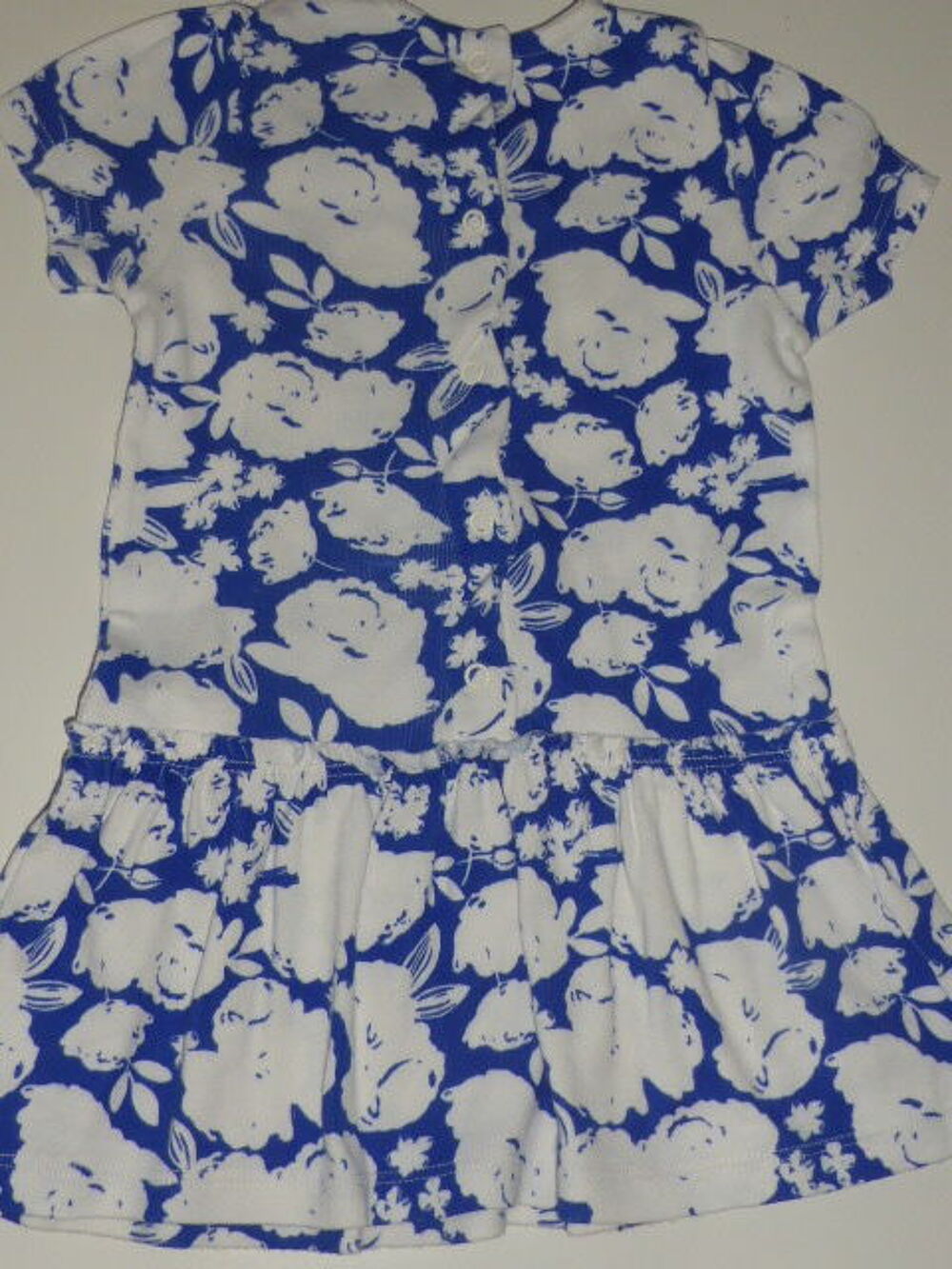Petit Bateau robe bleue fleurs blanches 12 mois Vêtements enfants