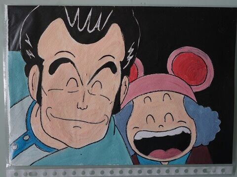 peinture - Dr slump - Kurikinton & Mame Soramame - sur papie 4 Fougères (35)