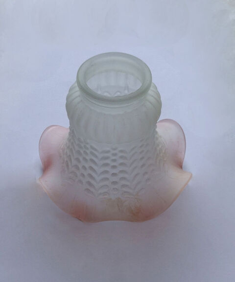 Tulipe de lustre en verre ros� 10,8 cm de diam�tre 
10 Sanguinet (40)