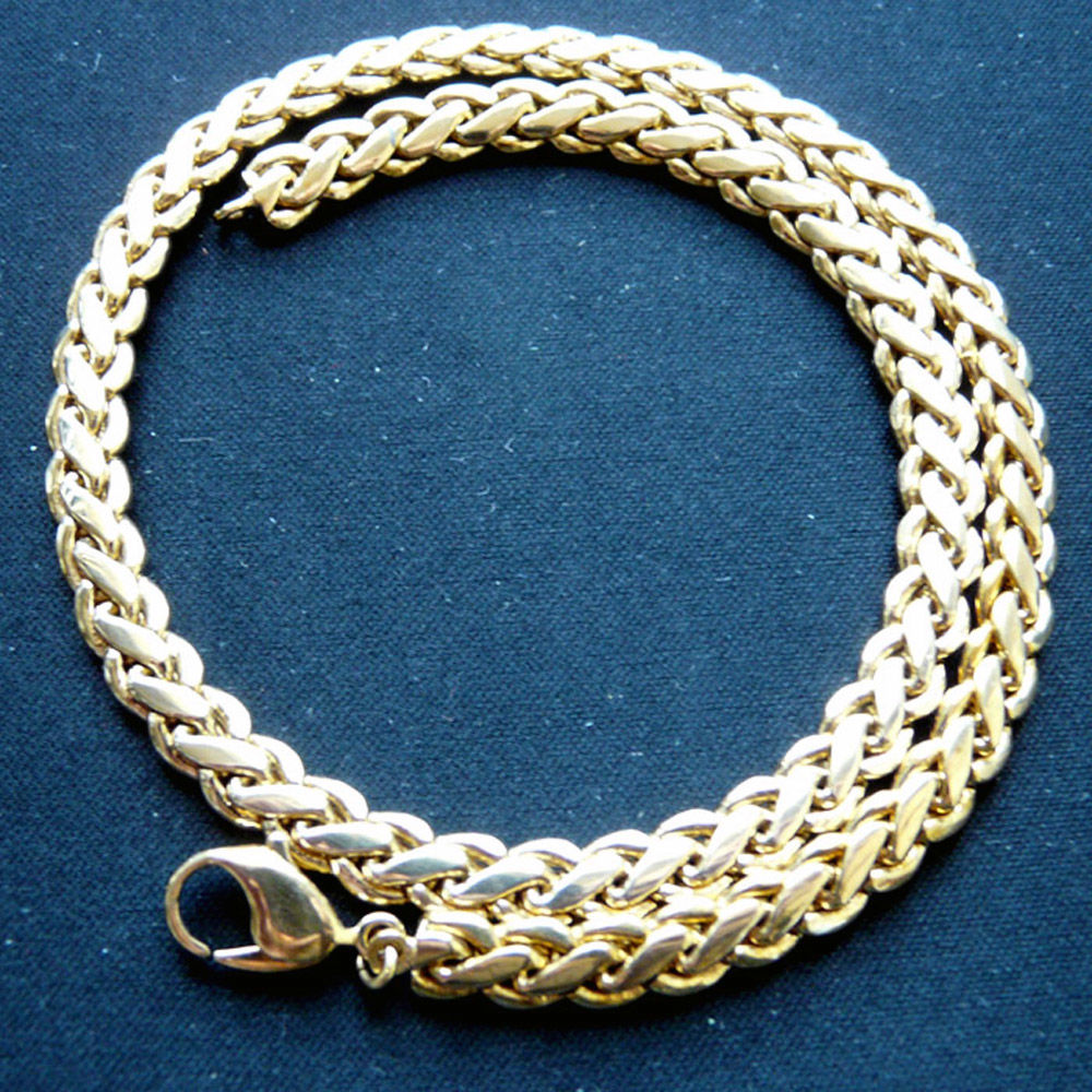Beau Collier en M&eacute;tal Dor&eacute; Ras-de-Cou brillant &agrave; torsades Bijoux et montres