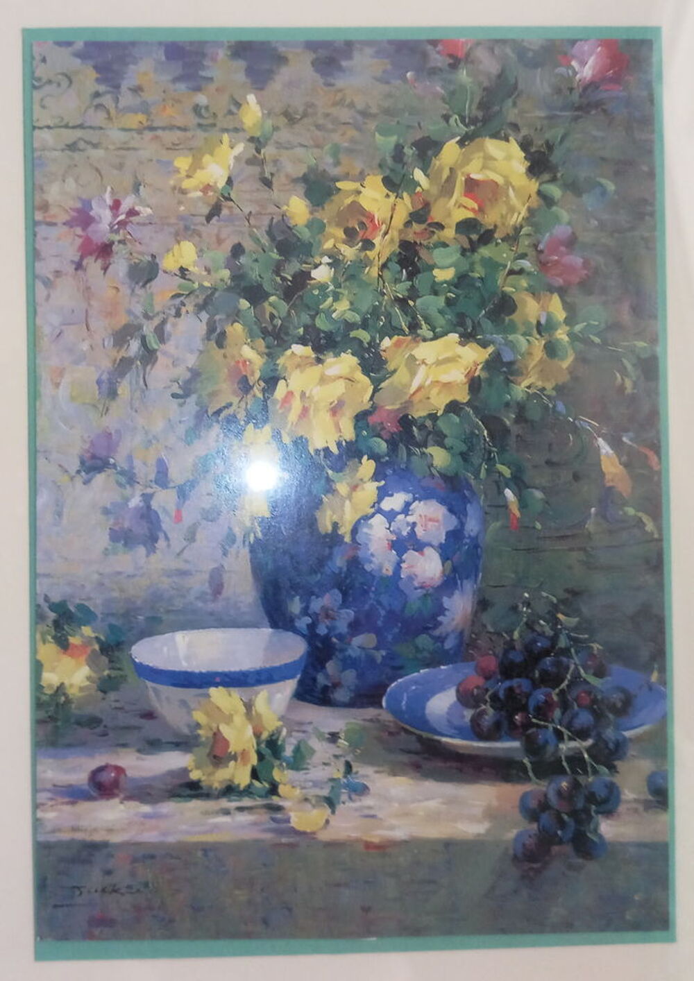 CADRE PHOTO FLEUR ET FRUITS 27 cm X 21 cm Décoration