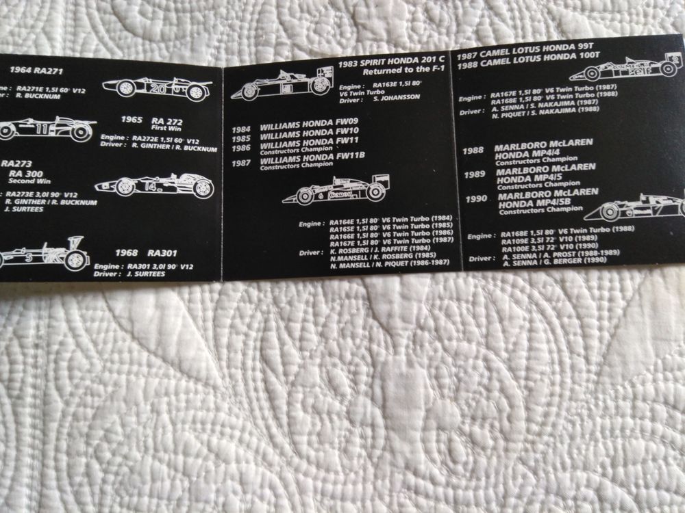 coffret Collrctor de 8 Pins Honda F-1.
