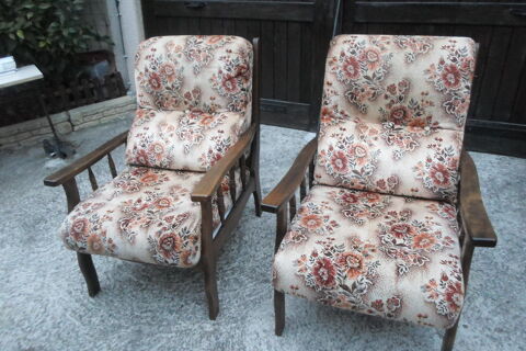 lot de 2 fauteuils armature bois velours 90 Amlie-les-Bains-Palalda (66)