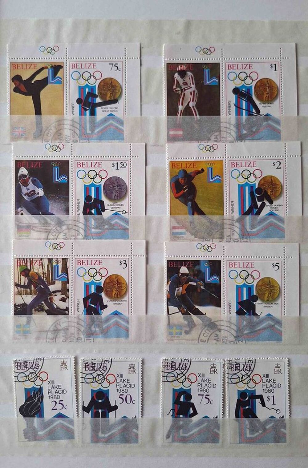 S&eacute;rie de timbres de collection de Belize 