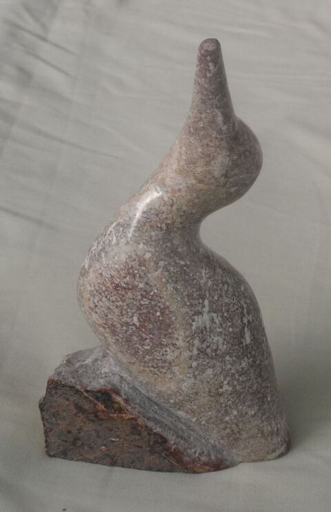 STATUETTE HÉRON ? OISEAU EN PIERRE MARBRE ?  40/50 ANS 40 Castries (34)