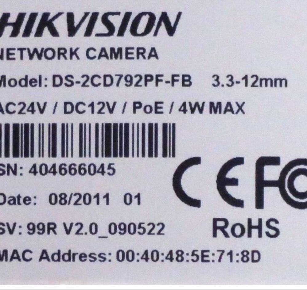 camera de vid&eacute;osurveillance hikvision Matériel informatique