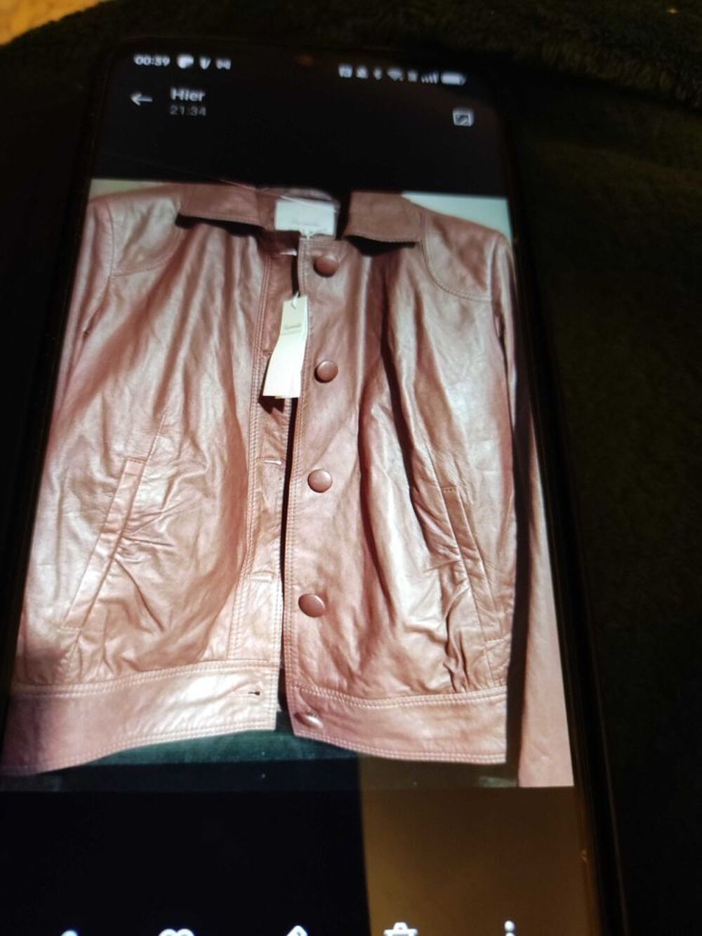 Blouson femme haut de gamme en cuir d'agneau taille 40 fa&ccedil;onnable Vêtements
