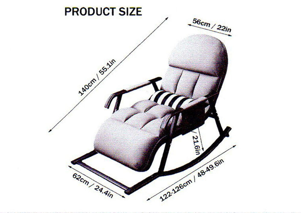 Chaise, matelas, Rocking Chair pour repos allong&eacute;. Meubles