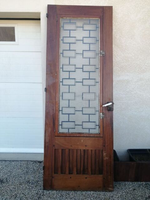 Porte d'entr�e en bois 120 L'Aiguillon (09)