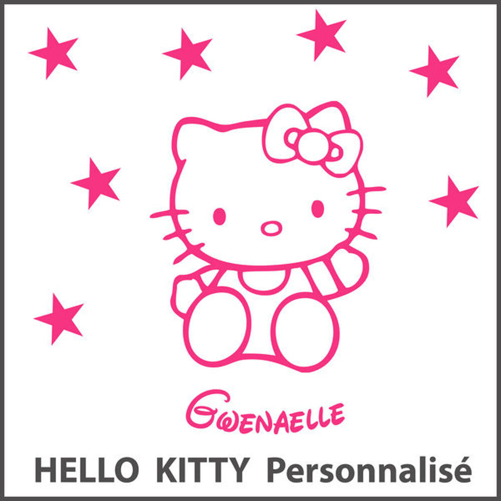 Stickers Hello Kitty Personnalis&eacute; Dcoration