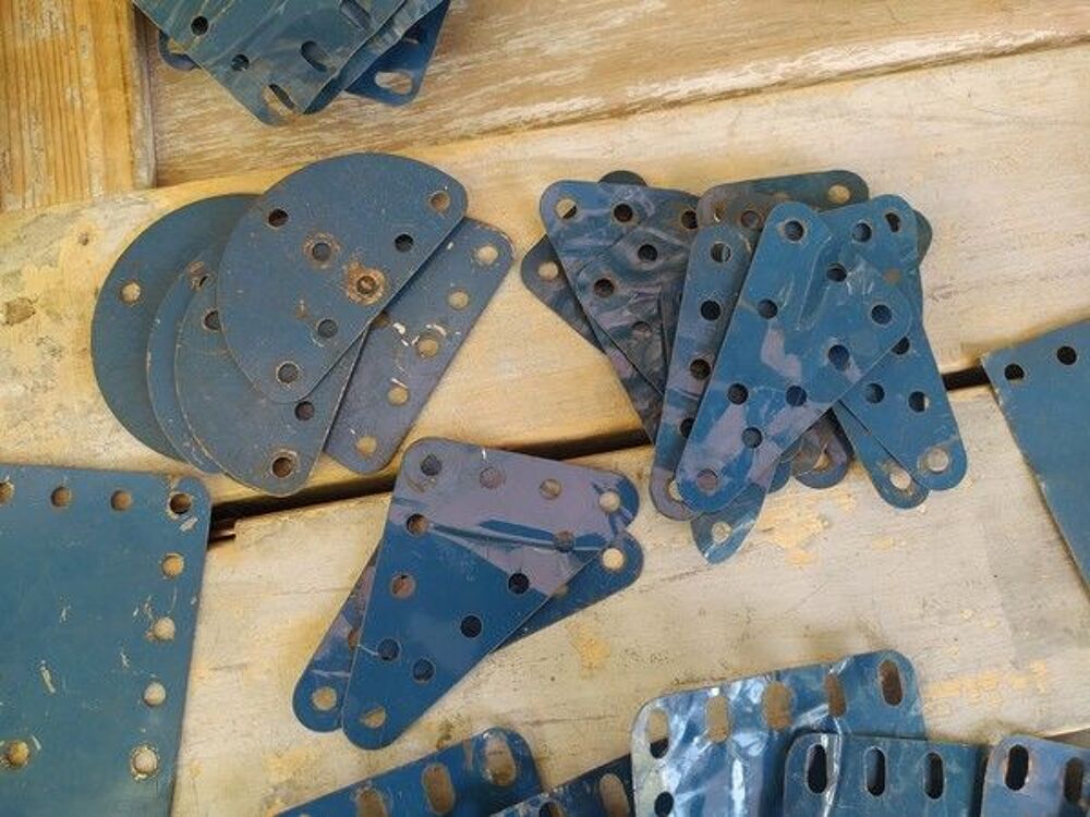 Ancien Jeu Meccano Pi&egrave;ces Accessoires Plaques Divers Lot 01 