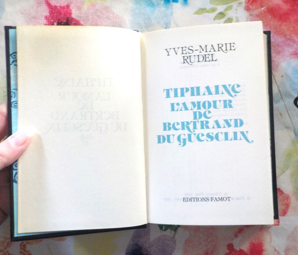 TIPHAINE L'AMOUR DE BERTRAND DU GUESCLIN par Y.M. RUDEL Livres et BD