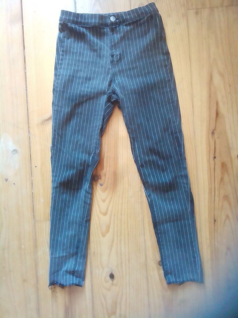 jegging slim taille haute &agrave; rayures Vêtements