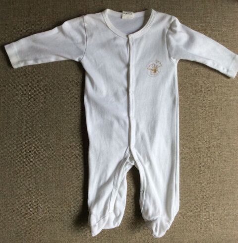 Grenouillère / Pyjama blanc motif nounours 3 mois 1 Paris 17 (75)