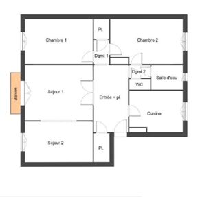  Appartement � louer 4 pi�ces 82 m�