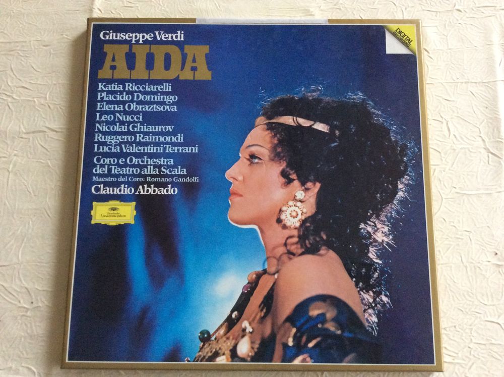 Opera Aida De Verdi coffret 3 vinyles 33T Deutsche Gramophon CD et vinyles