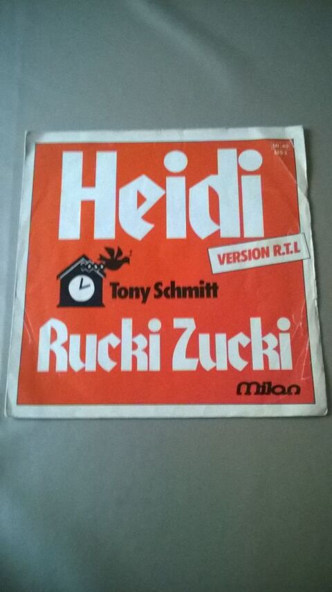 Vinyle 45 T  Tony Schmitt 
Heidi 
1979
Bon etat
Heidi (M 5 Talange (57)