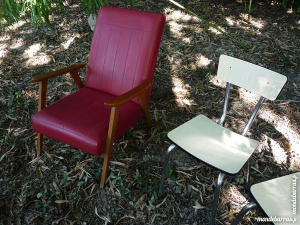 Fauteuil bridge/1950 ska&iuml;,chaise formica,d&eacute;co Meubles