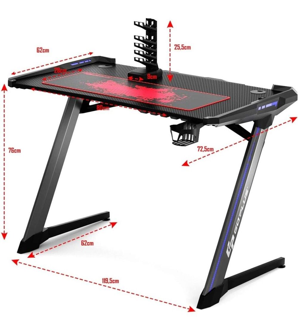 Bureau gamer avec led Meubles