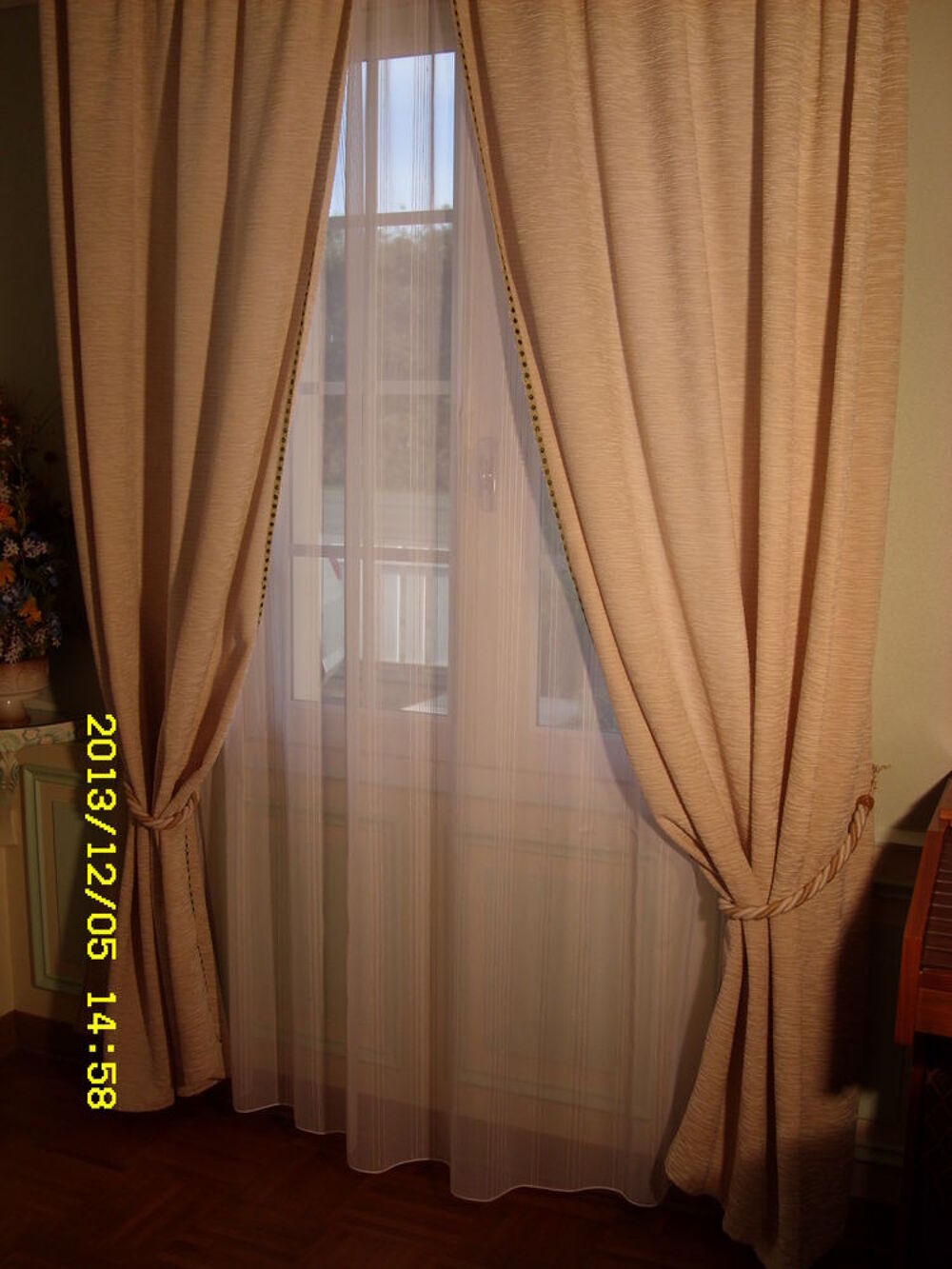  DOUBLE RIDEAUX pour baies vitr&eacute;es Décoration