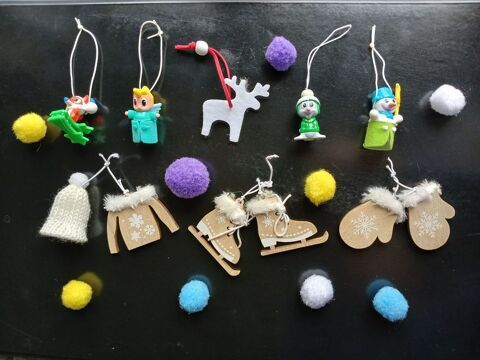 LOT DE 8 SUJETS POUR DECORATION DE SAPIN DE NOEL 4 Nevers (58)