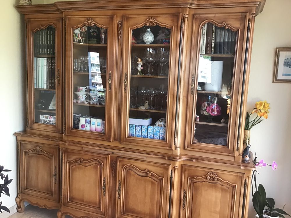 BIBLIOTHEQUE MERISIER MASSIF STYLE LOUIS 15 Meubles