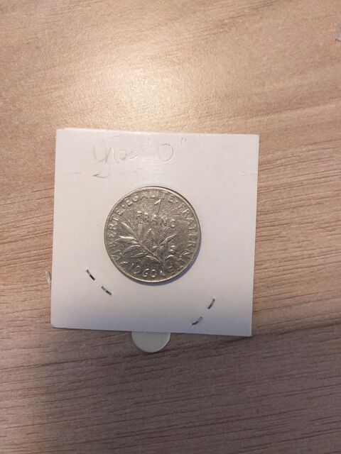 2  pièces monnaie 
1 fr Semeuse 1960  15 Golbey (88)