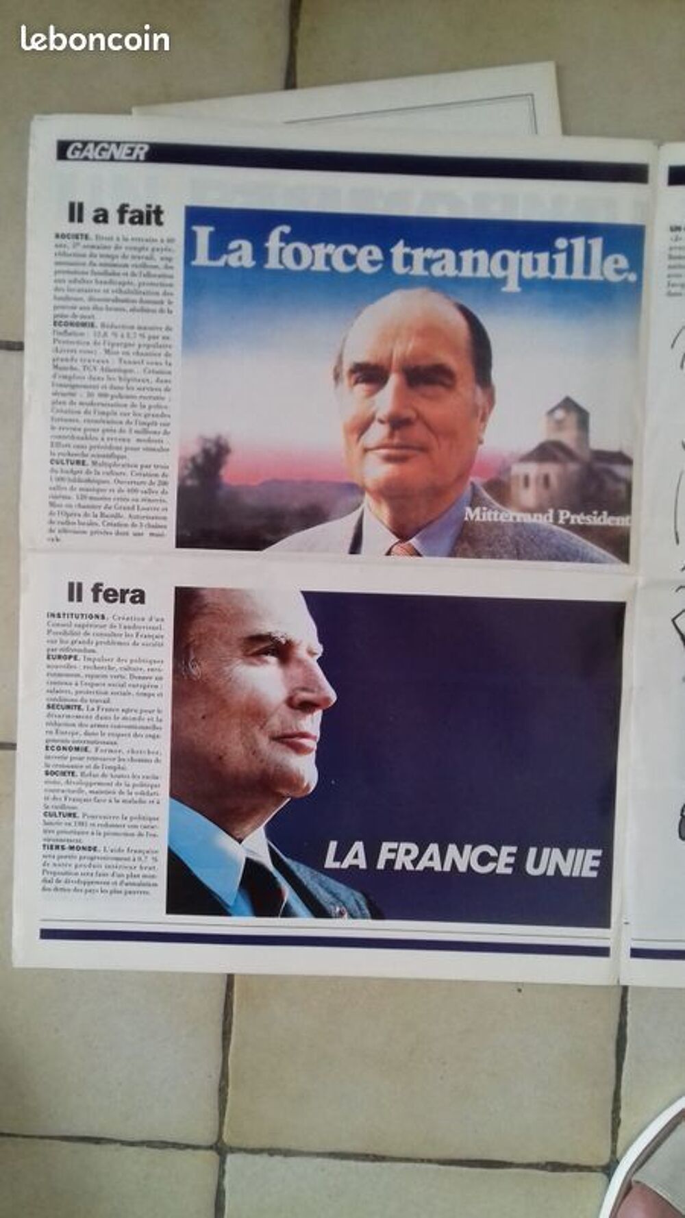 FRANCOIS MITTERRAND 5 MAGAZINES d'EPOQUE Livres et BD