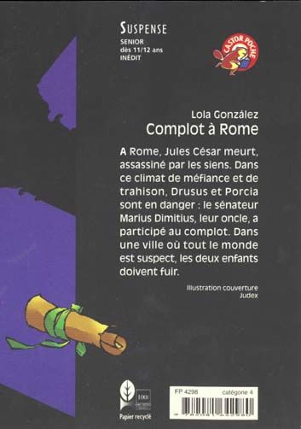 Complot a rome - suspense, senior des 11/12ans Livres et BD