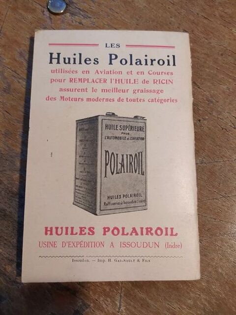 Ancien Carnet Publicitaire Huiles Polairoil 20 Loches (37)