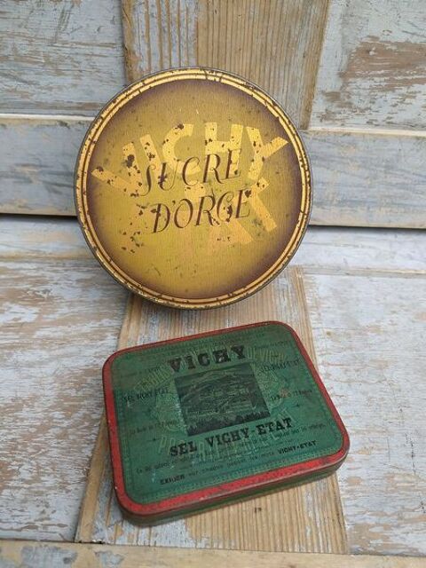 Boites Tle Publicitaire Vichy Sucre d'Orge et Vichy tat  28 Loches (37)