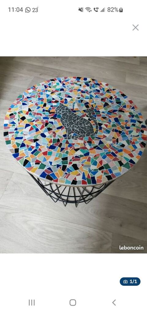 Petite table en mosaïque  100 Coubert (77)