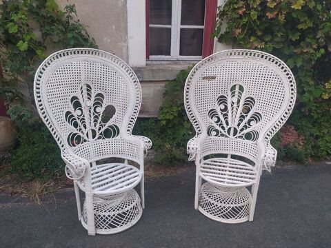 Fauteuil Emmanuelle Osier Rotin Vintage  180 Loches (37)